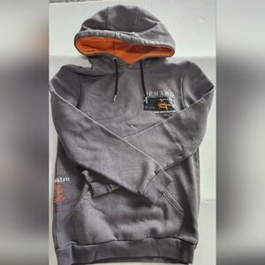 Supply & Demand Gray Hoodie with Orange Lining Mwns Size S